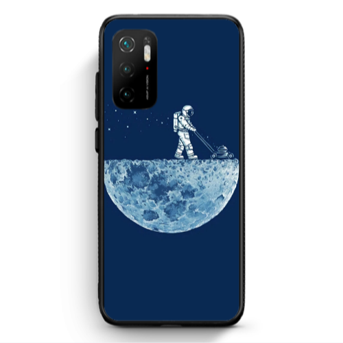 Xiaomi Poco M3 Pro Mowing the moon Black Glossy Θήκη