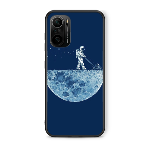 Xiaomi Poco F3 Mowing the moon Black Glossy Θήκη