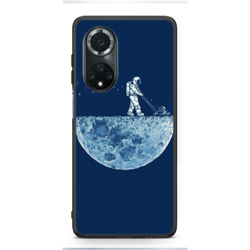 Huawei Nova 9 Mowing the moon Black Glossy Θήκη