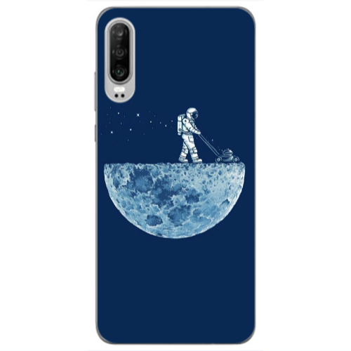 Huawei P30 Mowing the moon Transparent Silicone TPU Θήκη