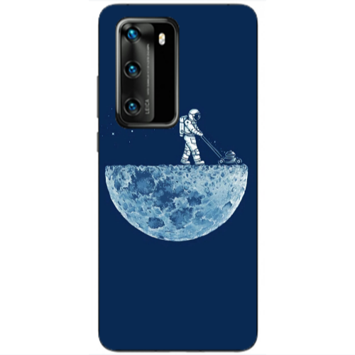 Huawei P40 Mowing the moon Transparent Silicone TPU Θήκη