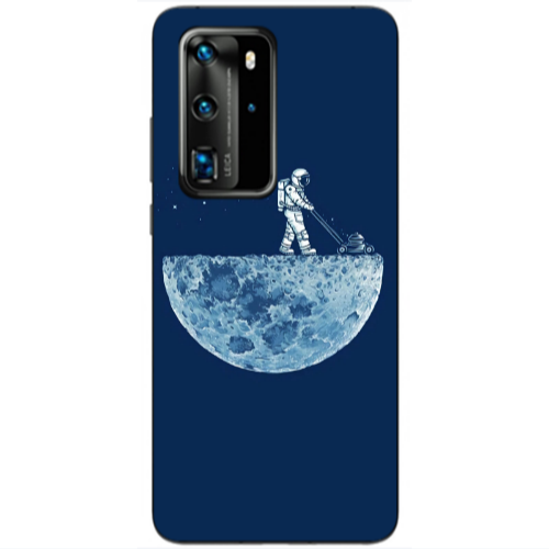 Huawei P40 Pro Mowing the moon Transparent Silicone TPU Θήκη