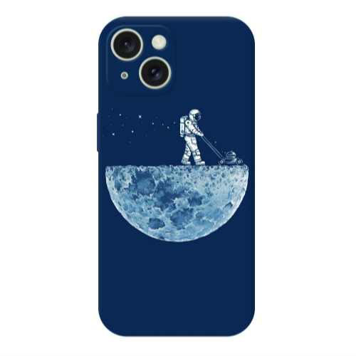 Apple iPhone 15 Mowing the moon Transparent Silicone TPU Θήκη