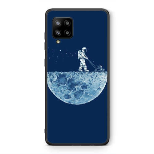 Samsung A42 5G Mowing the moon Black Glossy Θήκη