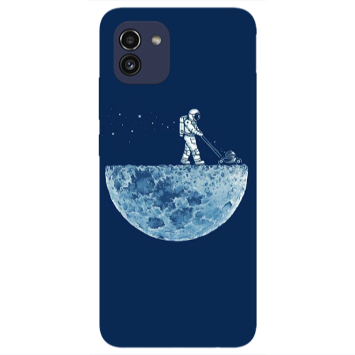 Samsung A03 Mowing the moon Transparent Silicone TPU Θήκη