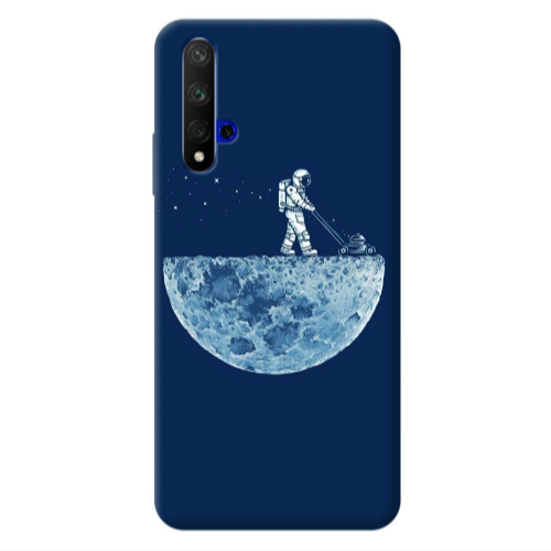 Huawei Nova 5 T Mowing the moon Transparent Silicone TPU Θήκη
