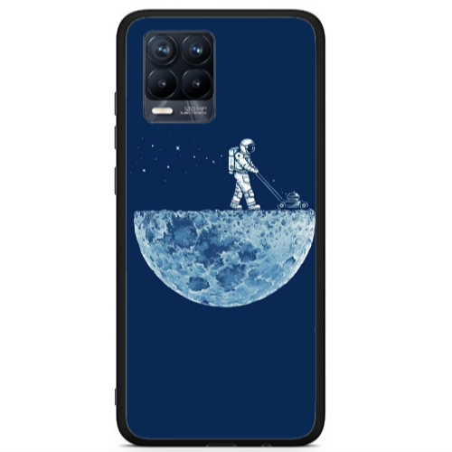 Realme 8 i Mowing the moon Black Glossy Θήκη