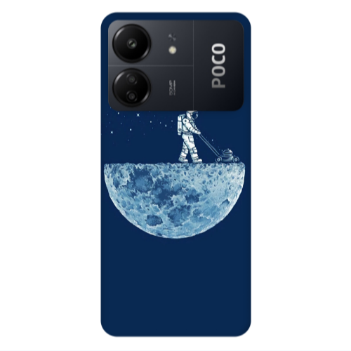 Xiaomi Poco C65 Mowing the moon Transparent Silicone TPU Θήκη