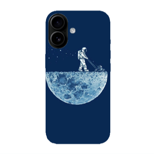Apple Iphone 16 Mowing the moon Transparent Silicone TPU Θήκη