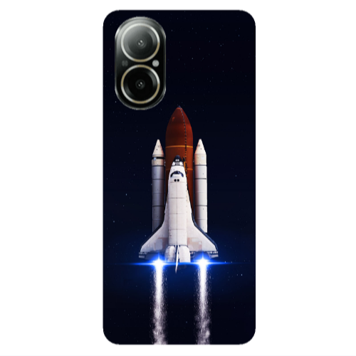 Realme C67 space travel Transparent Silicone TPU Θήκη