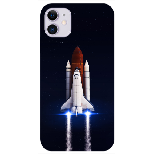 Apple iPhone 11  space travel Transparent Silicone TPU Θήκη