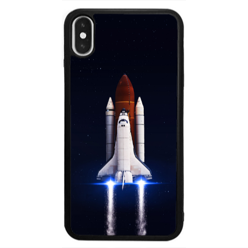 Apple iPhone Xs space travel Black Glossy Θήκη