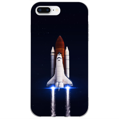 Apple iPhone 7 Plus space travel Transparent Silicone TPU Θήκη