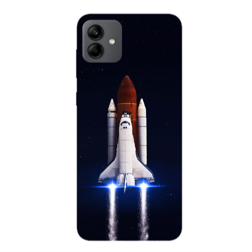 Samsung A04 space travel Transparent Silicone TPU Θήκη