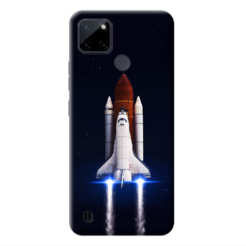 Realme C25Y space travel Transparent Silicone TPU Θήκη