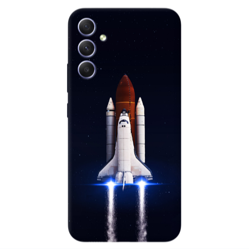 Samsung A34 space travel Transparent Silicone TPU Θήκη