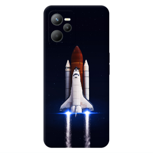 Realme C35 space travel Transparent Silicone TPU Θήκη