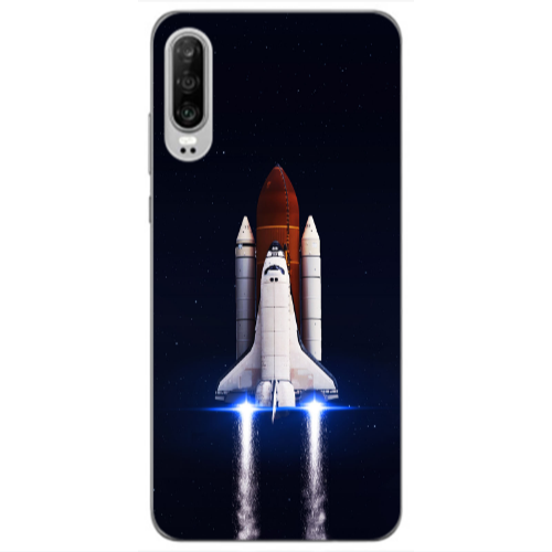 Huawei P30 space travel Transparent Silicone TPU Θήκη