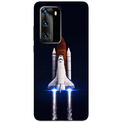 Huawei P40 space travel Transparent Silicone TPU Θήκη