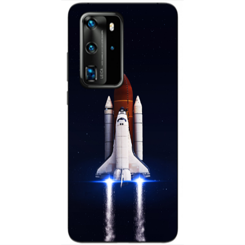 Huawei P40 Pro space travel Transparent Silicone TPU Θήκη