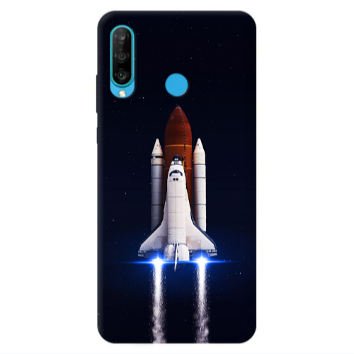 Huawei P30 Lite space travel Transparent Silicone TPU Θήκη