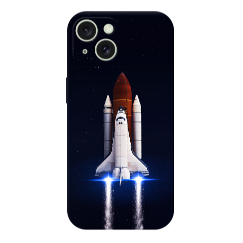 Apple iPhone 15 space travel Transparent Silicone TPU Θήκη