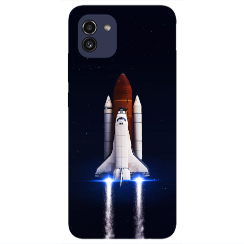Samsung A03 space travel Transparent Silicone TPU Θήκη