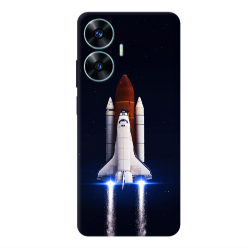 Realme C55 space travel Transparent Silicone TPU Θήκη