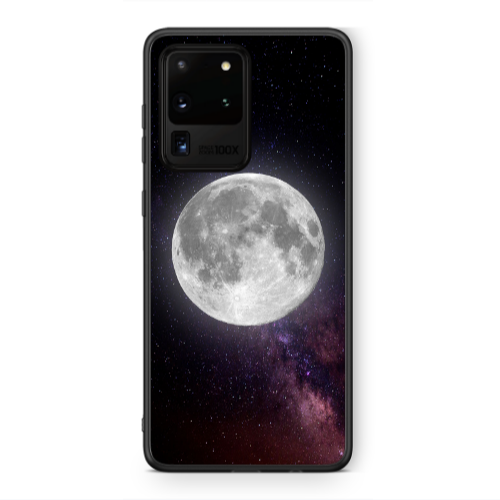 Samsung S20 Ultra Moon and stars Black Glossy Θήκη