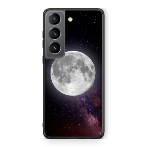 Samsung S21 Moon and stars Black Glossy Θήκη