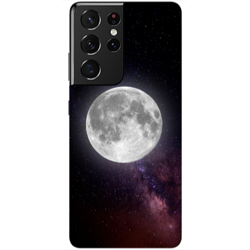Samsung S21 Ultra Moon and stars Transparent Silicone TPU Θήκη