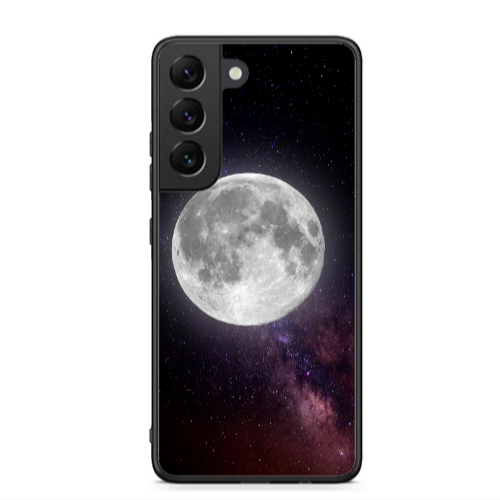 Samsung S22 Moon and stars Black Glossy Θήκη