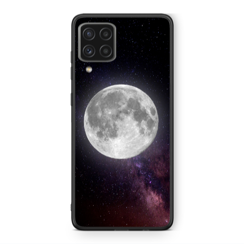 Samsung A22 4G Moon and stars Black Glossy Θήκη