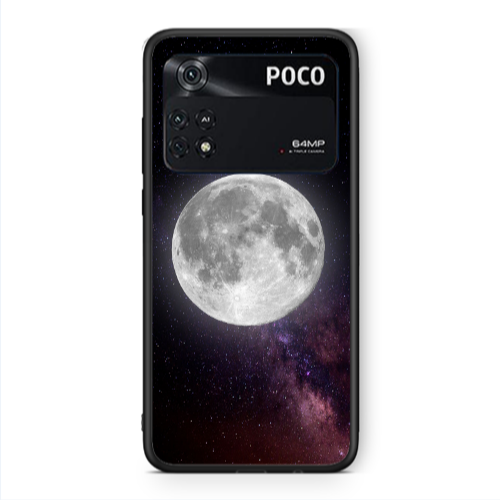 Xiaomi Poco M4 Pro 4G Moon and stars Black Glossy Θήκη