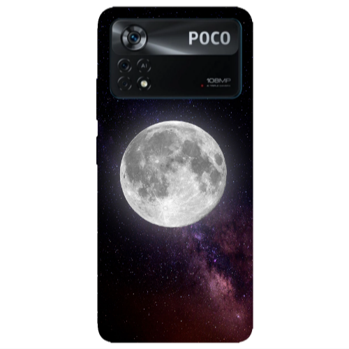 Xiaomi Poco X4 Pro Moon and stars Transparent Silicone TPU Θήκη