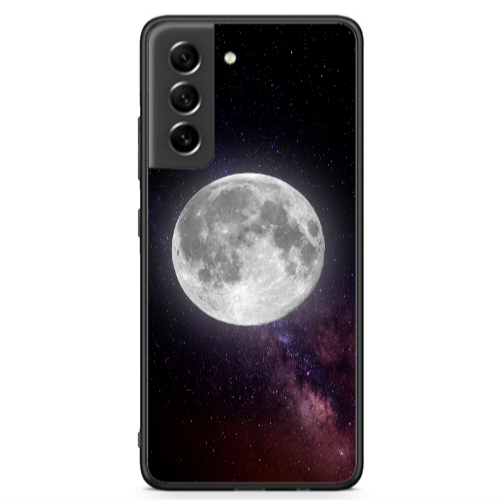 Samsung S21 FE Moon and stars Black Glossy Θήκη