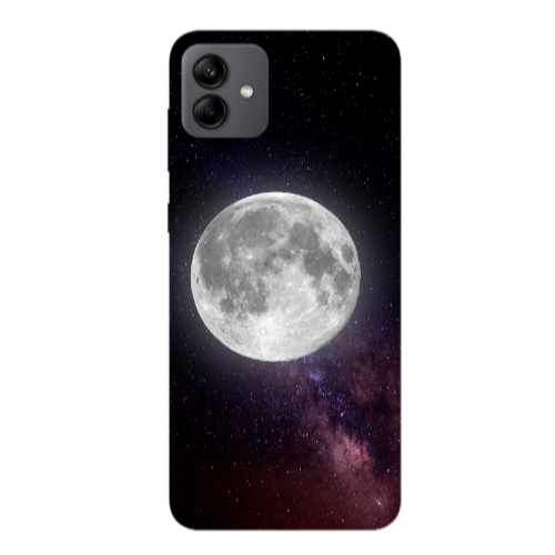 Samsung A04 Moon and stars Transparent Silicone TPU Θήκη