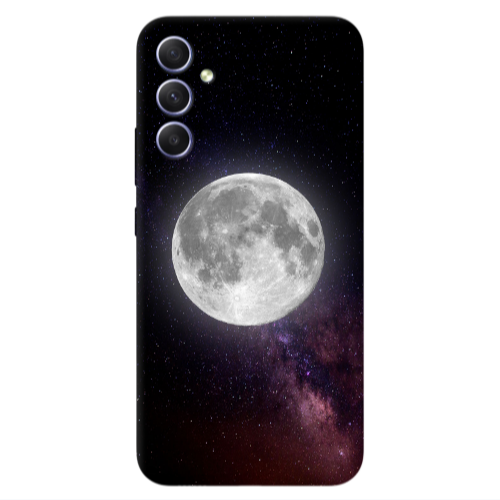 Samsung A34 Moon and stars Transparent Silicone TPU Θήκη