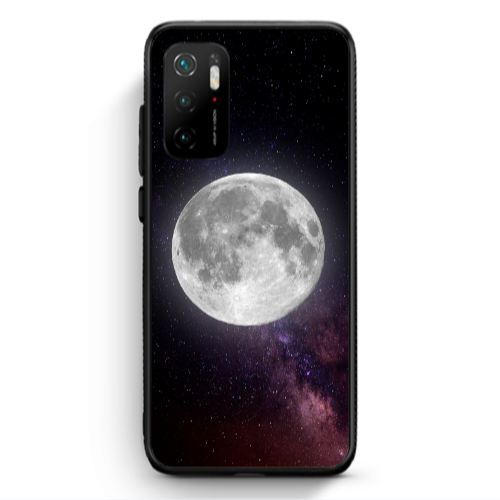 Xiaomi Poco M3 Pro Moon and stars Black Glossy Θήκη