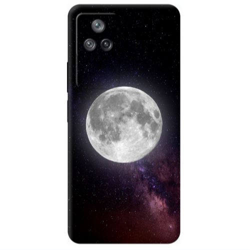 Xiaomi Poco F4 Moon and stars Transparent Silicone TPU Θήκη