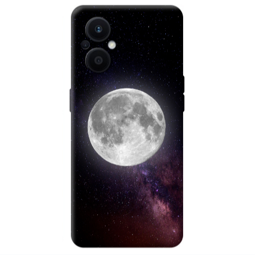 Oppo Reno 7 Lite Moon and stars Transparent Silicone TPU Θήκη