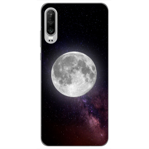 Huawei P30 Moon and stars Transparent Silicone TPU Θήκη