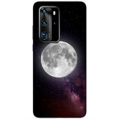 Huawei P40 Pro Moon and stars Transparent Silicone TPU Θήκη