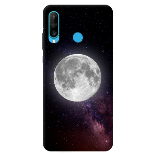 Huawei P30 Lite Moon and stars Transparent Silicone TPU Θήκη
