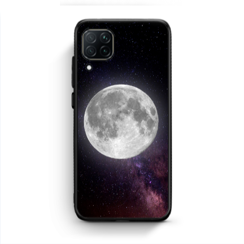 Huawei P40 Lite Moon and stars Black Glossy Θήκη