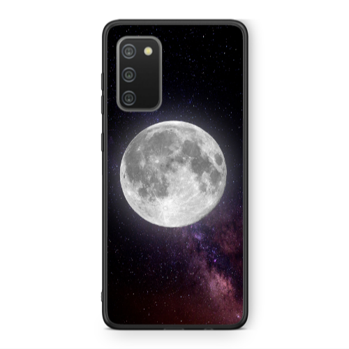 Samsung A02s Moon and stars Black Glossy Θήκη