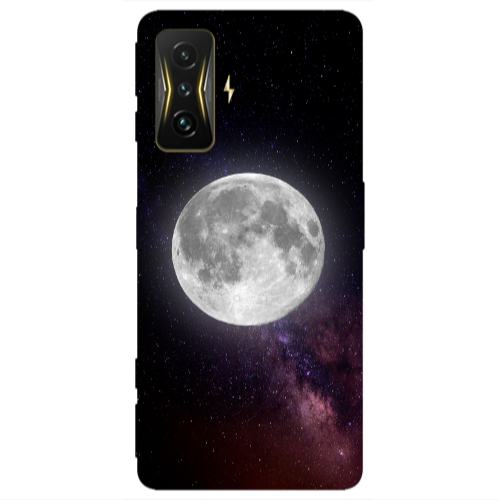 Xiaomi Poco F4 Gt Moon and stars Transparent Silicone TPU Θήκη