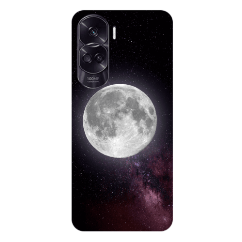 Honor 90 Lite 5G Moon and stars Transparent Silicone TPU Θήκη