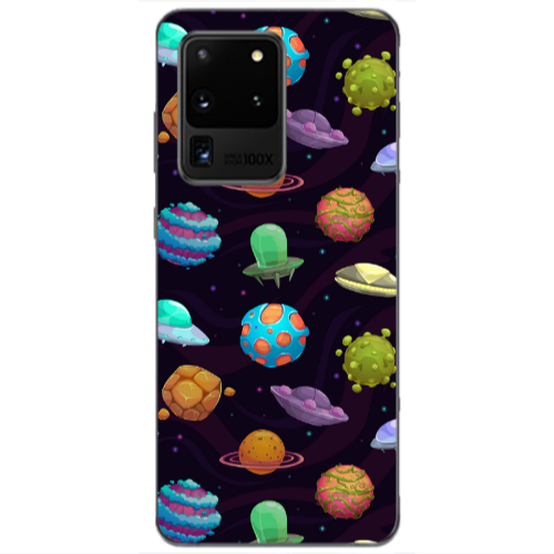 Samsung S20 Ultra Spacecraft Transparent Silicone TPU Θήκη