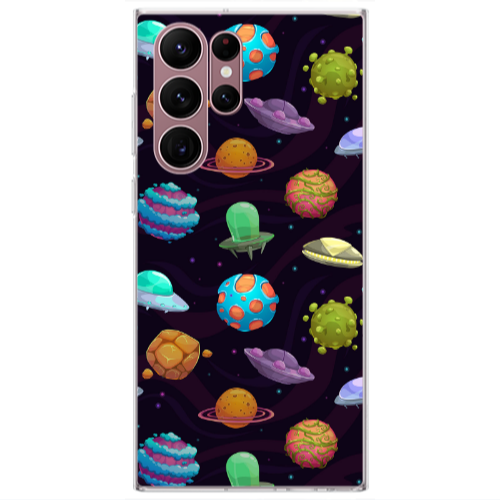 Samsung S22 Ultra Spacecraft Transparent Silicone TPU Θήκη